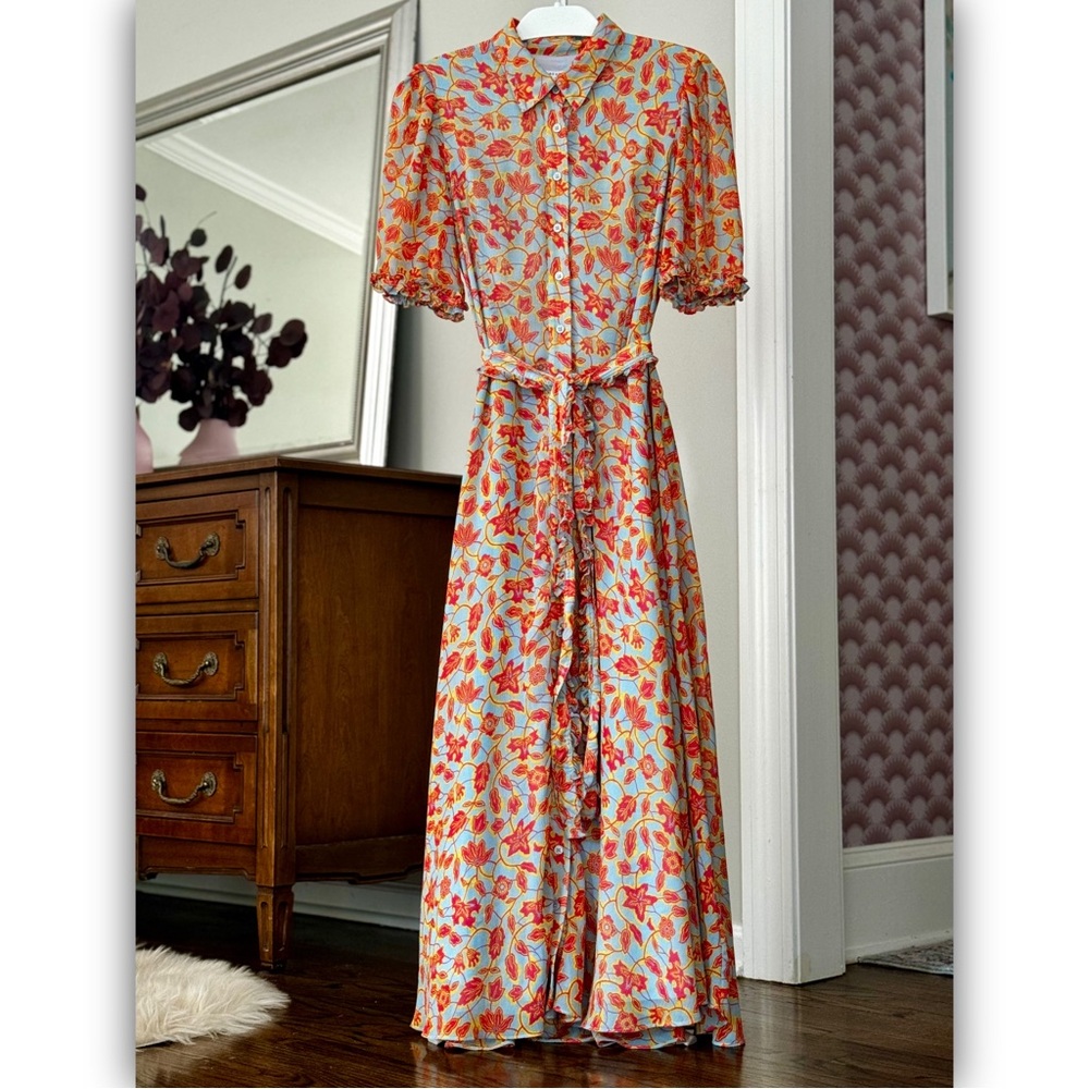 Derek Lam Collective ~ Romantic Floral Midi Shirtdress for the Summer